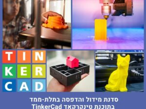 סדנת מידול והדפסה בתלת-ממד Tinkercad לילדים ונוער
